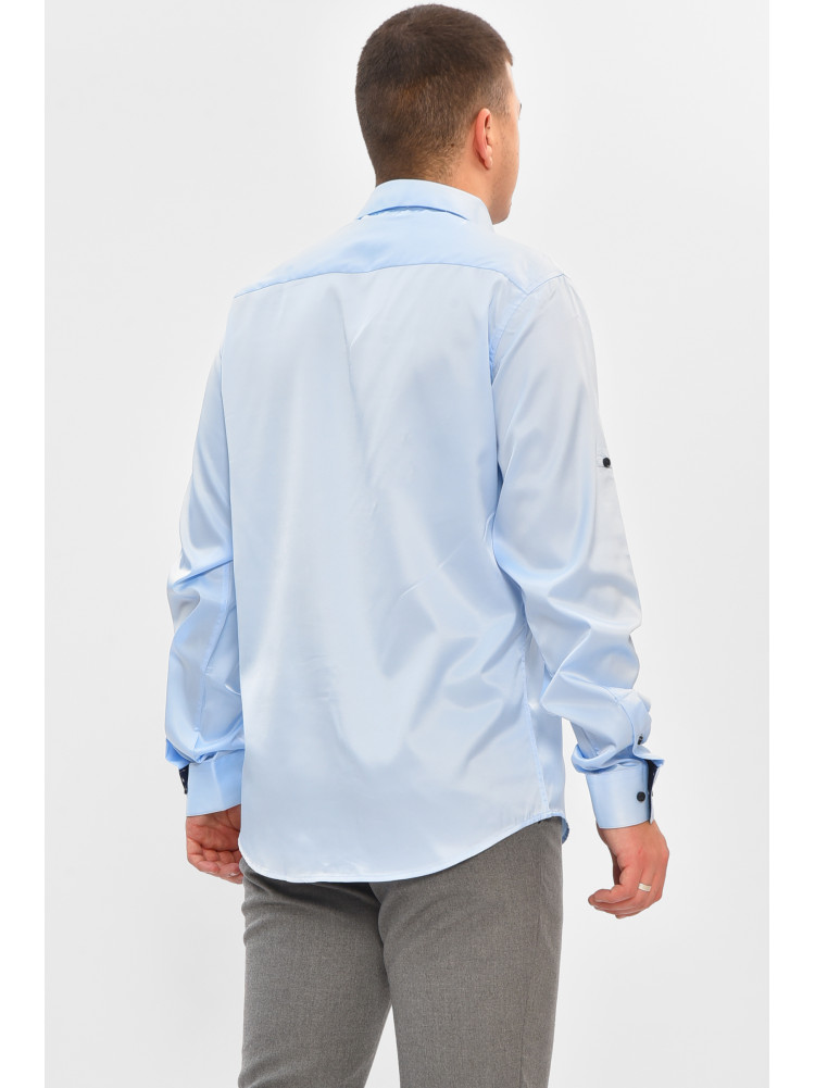 Сорочка чоловіча однотонна блакитного кольору 7371 208248C