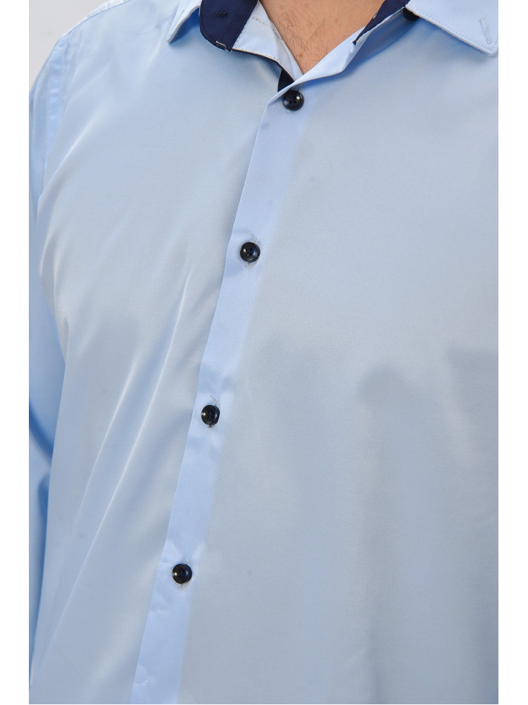 Сорочка чоловіча однотонна блакитного кольору 7371 208248C