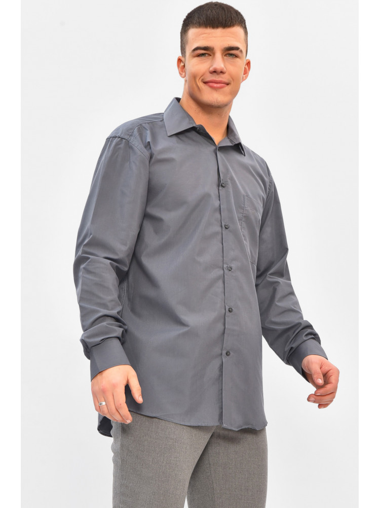 Сорочка чоловіча однотонна темно-сірого кольору SKY2990 208253C