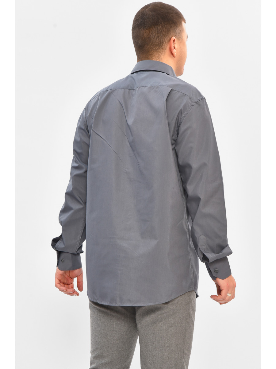 Сорочка чоловіча однотонна темно-сірого кольору SKY2990 208253C