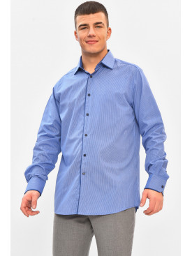 Рубашка мужская синего цвета с принтом SDK7571 208255C Рубашка мужская синего цвета с принтом SDK7571 208255C