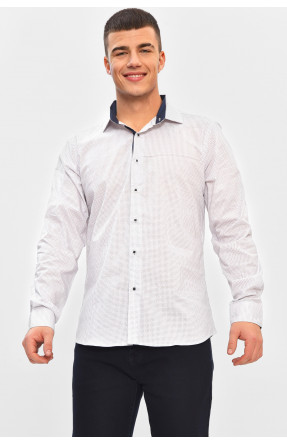Сорочка чоловіча білого кольору з принтом SKY1468 208257C Сорочка чоловіча білого кольору з принтом SKY1468 208257C