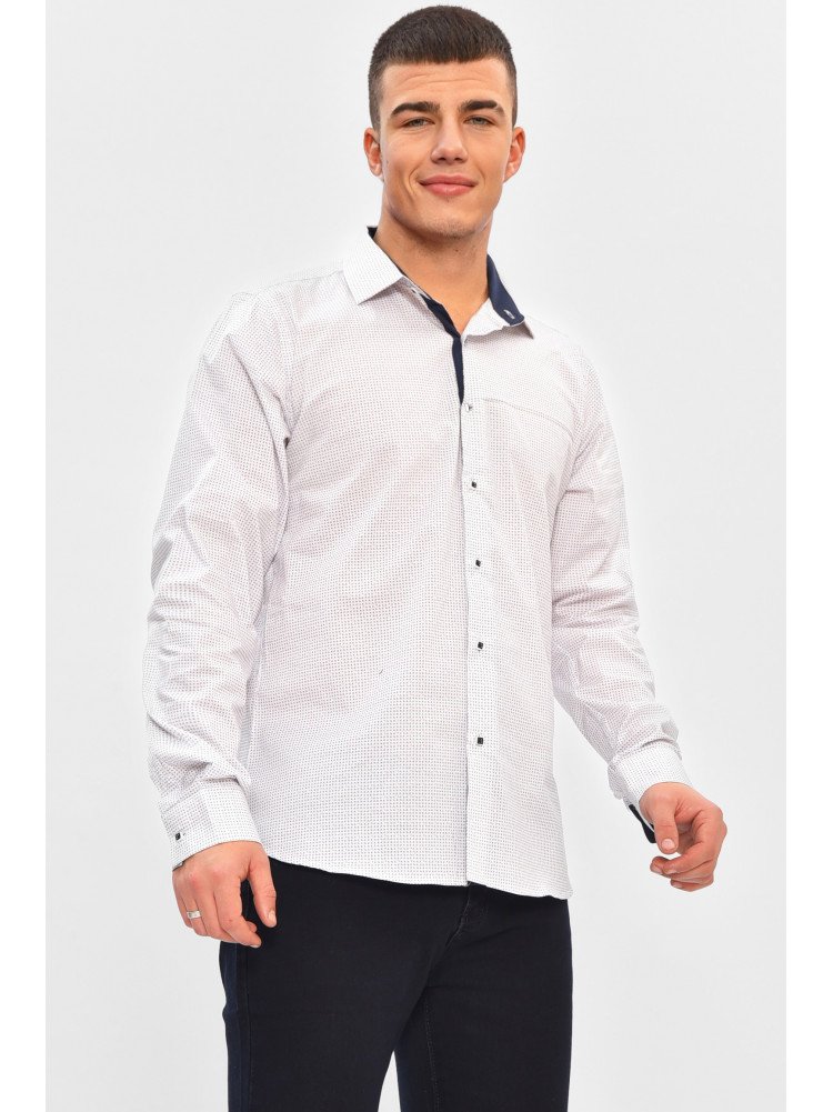 Сорочка чоловіча білого кольору з принтом SKY1468 208257C