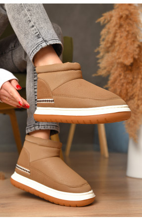 Уггі жіночі на хутрі бежевого кольору 9700-7 208259C Уггі жіночі на хутрі бежевого кольору 9700-7 208259C