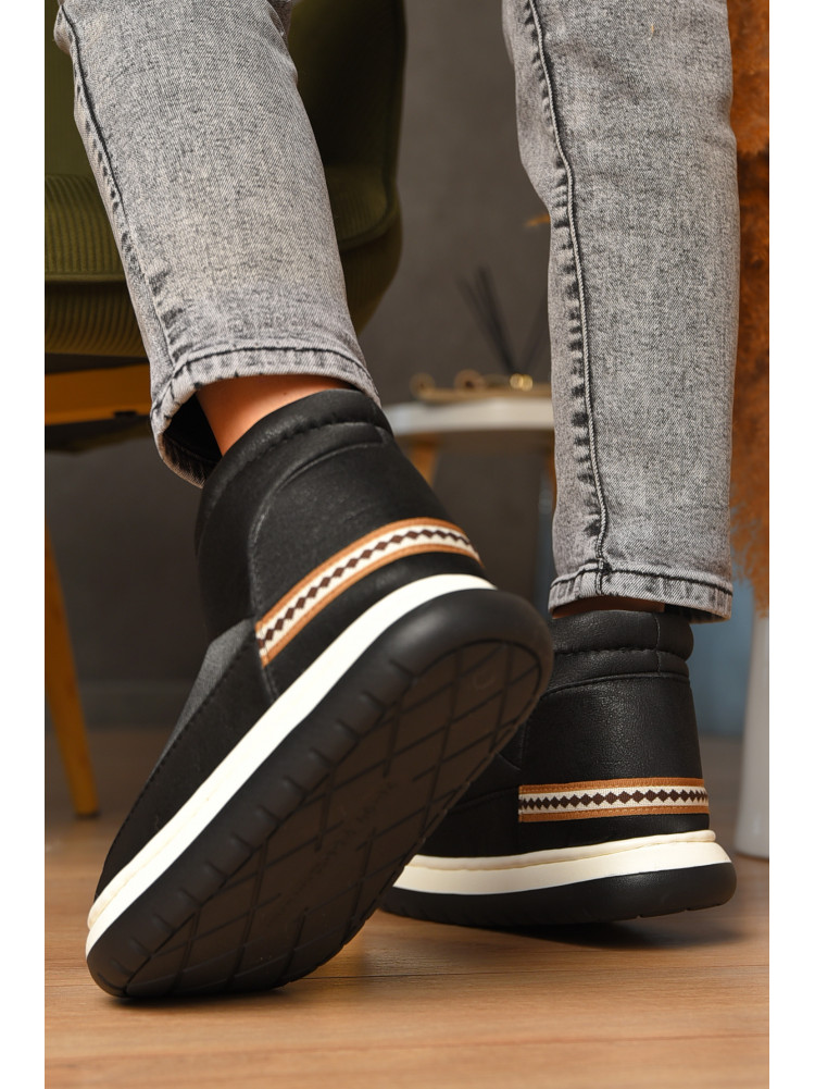 Уггі жіночі на хутрі чорного кольору 9700-1 208260C