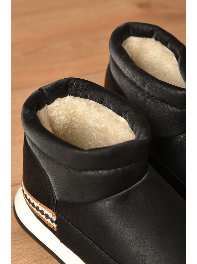 Уггі жіночі на хутрі чорного кольору 9700-1 208260C