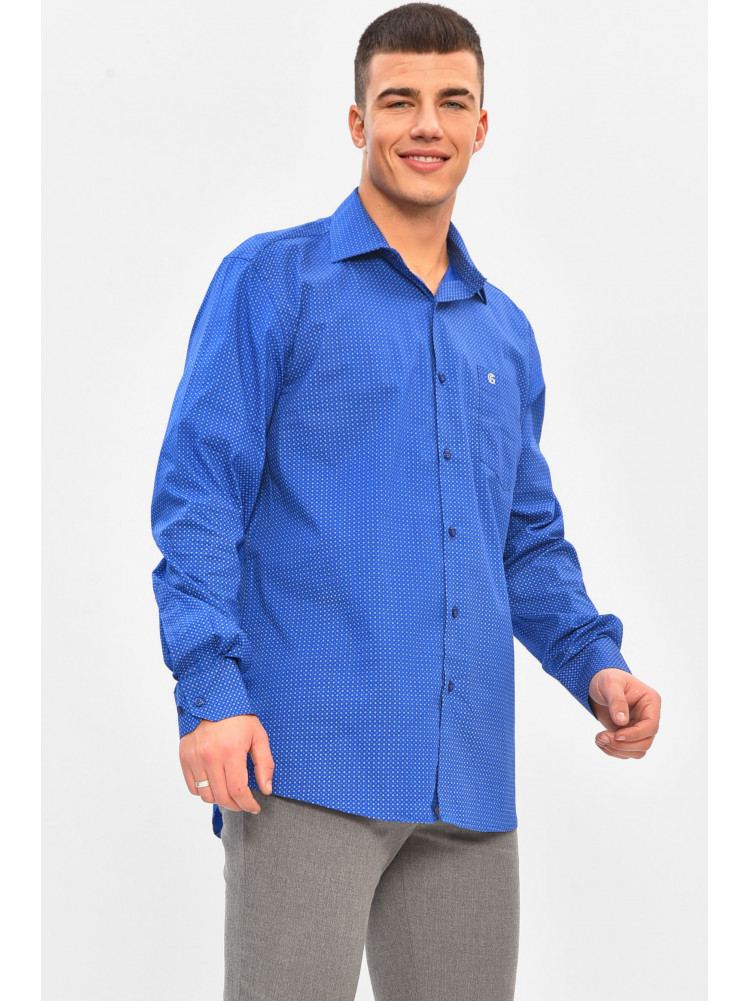 Сорочка чоловіча темно-синього кольору з принтом SKY2329 208265C