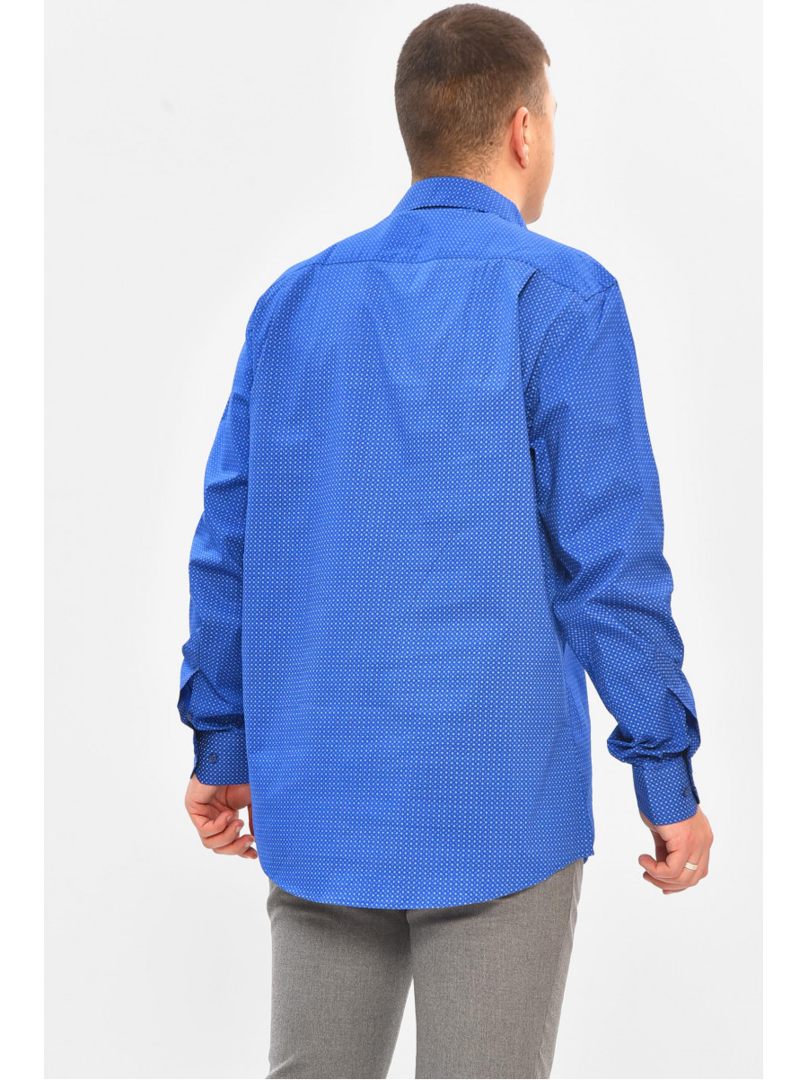 Сорочка чоловіча темно-синього кольору з принтом SKY2329 208265C