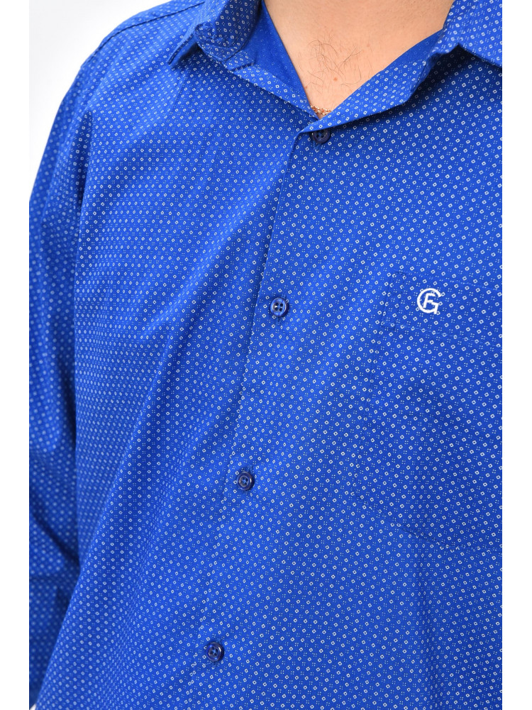 Сорочка чоловіча темно-синього кольору з принтом SKY2329 208265C