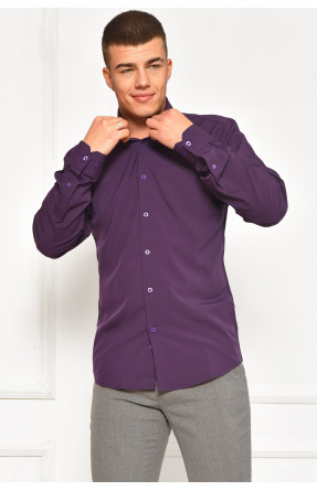 Сорочка чоловіча однотонна темно-фіолетового кольору 7582 208268C Сорочка чоловіча однотонна темно-фіолетового кольору 7582 208268C