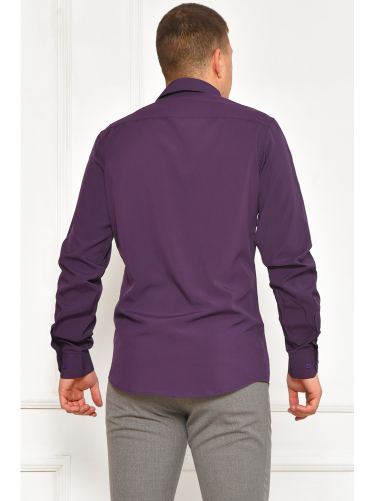 Сорочка чоловіча однотонна темно-фіолетового кольору 7582 208268C