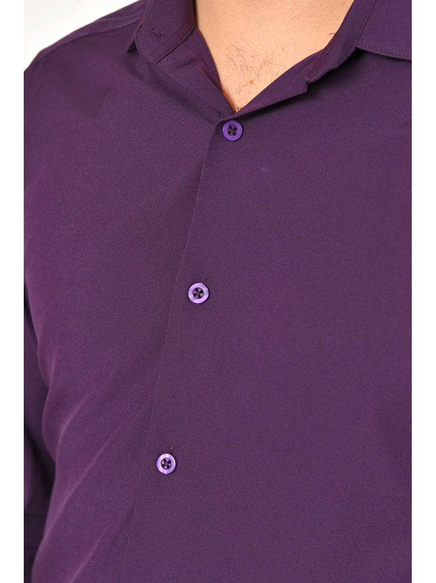 Сорочка чоловіча однотонна темно-фіолетового кольору 7582 208268C