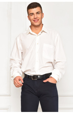 Сорочка чоловіча однотонна білого кольору SKY0991 208269C Сорочка чоловіча однотонна білого кольору SKY0991 208269C