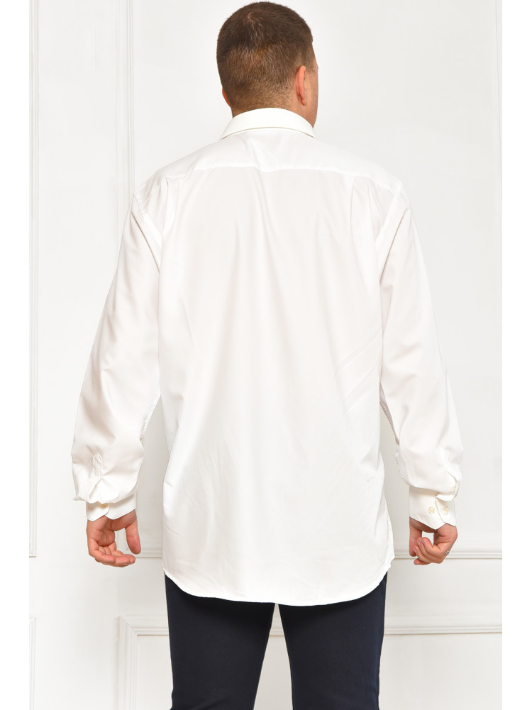 Сорочка чоловіча однотонна білого кольору SKY0991 208269C