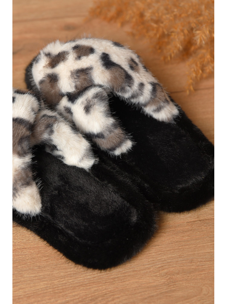 Тапочки домашние женские меховые молочного цвета А8142 208274C