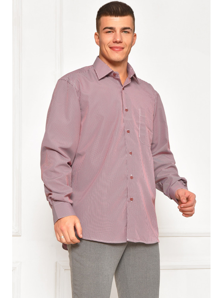 Сорочка чоловіча червоного кольору з принтом SKY0991 208275C