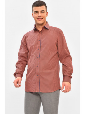 Сорочка чоловіча червоного кольору з принтом SKY2876 208278C Сорочка чоловіча червоного кольору з принтом SKY2876 208278C