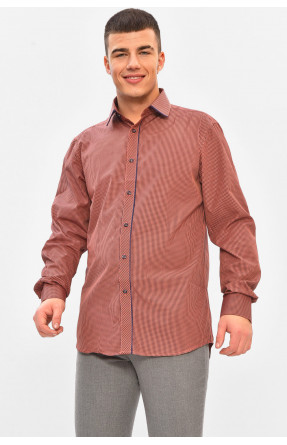 Сорочка чоловіча червоного кольору з принтом SKY2876 208278C Сорочка чоловіча червоного кольору з принтом SKY2876 208278C