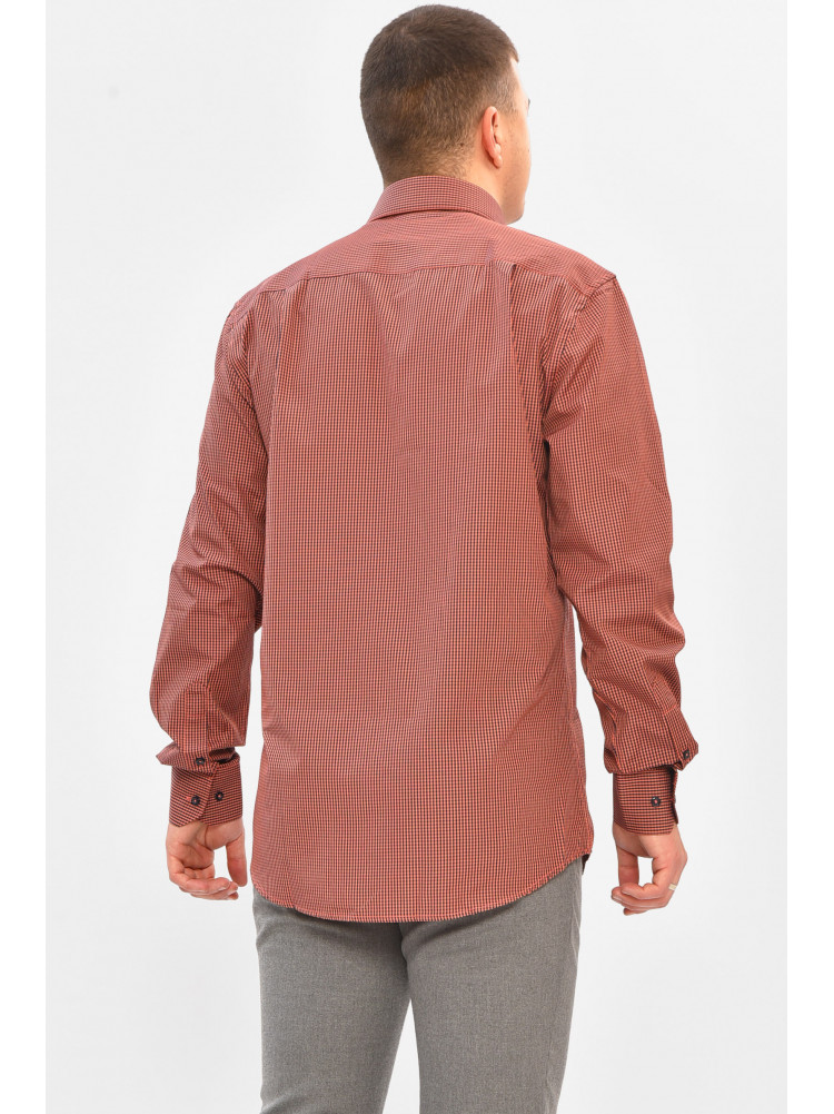 Сорочка чоловіча червоного кольору з принтом SKY2876 208278C