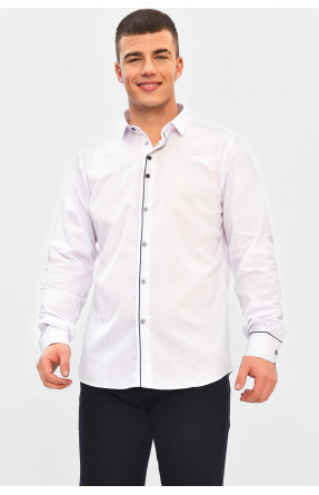 Сорочка чоловіча однотонна білого кольору 3021 208281C Сорочка чоловіча однотонна білого кольору 3021 208281C