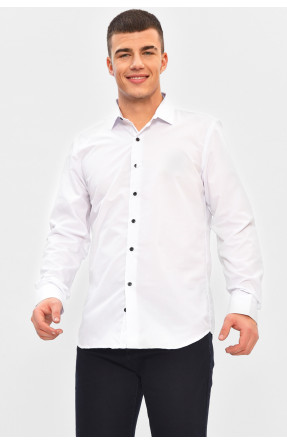 Сорочка чоловіча однотонна білого кольору 2830 208283C Сорочка чоловіча однотонна білого кольору 2830 208283C