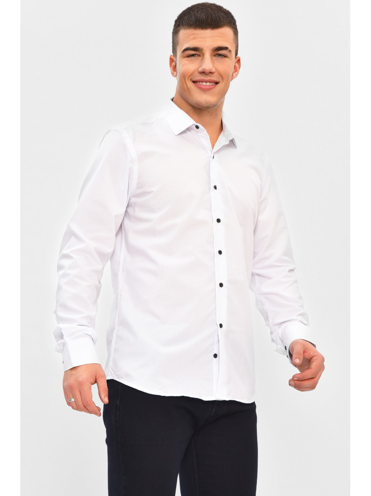 Сорочка чоловіча однотонна білого кольору 2830 208283C