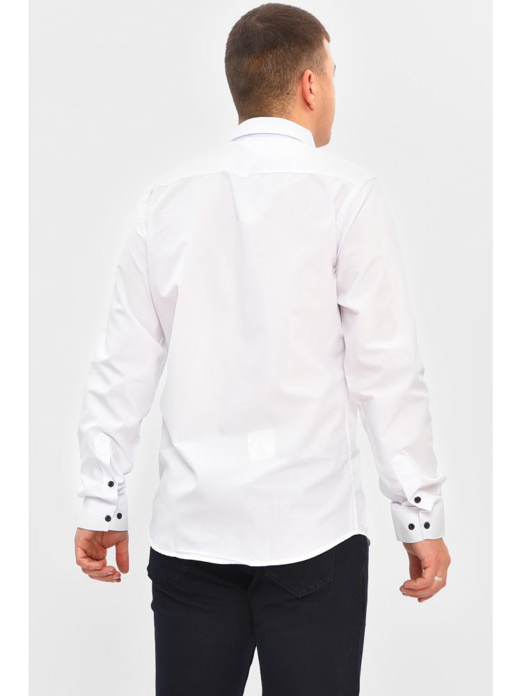 Сорочка чоловіча однотонна білого кольору 2830 208283C