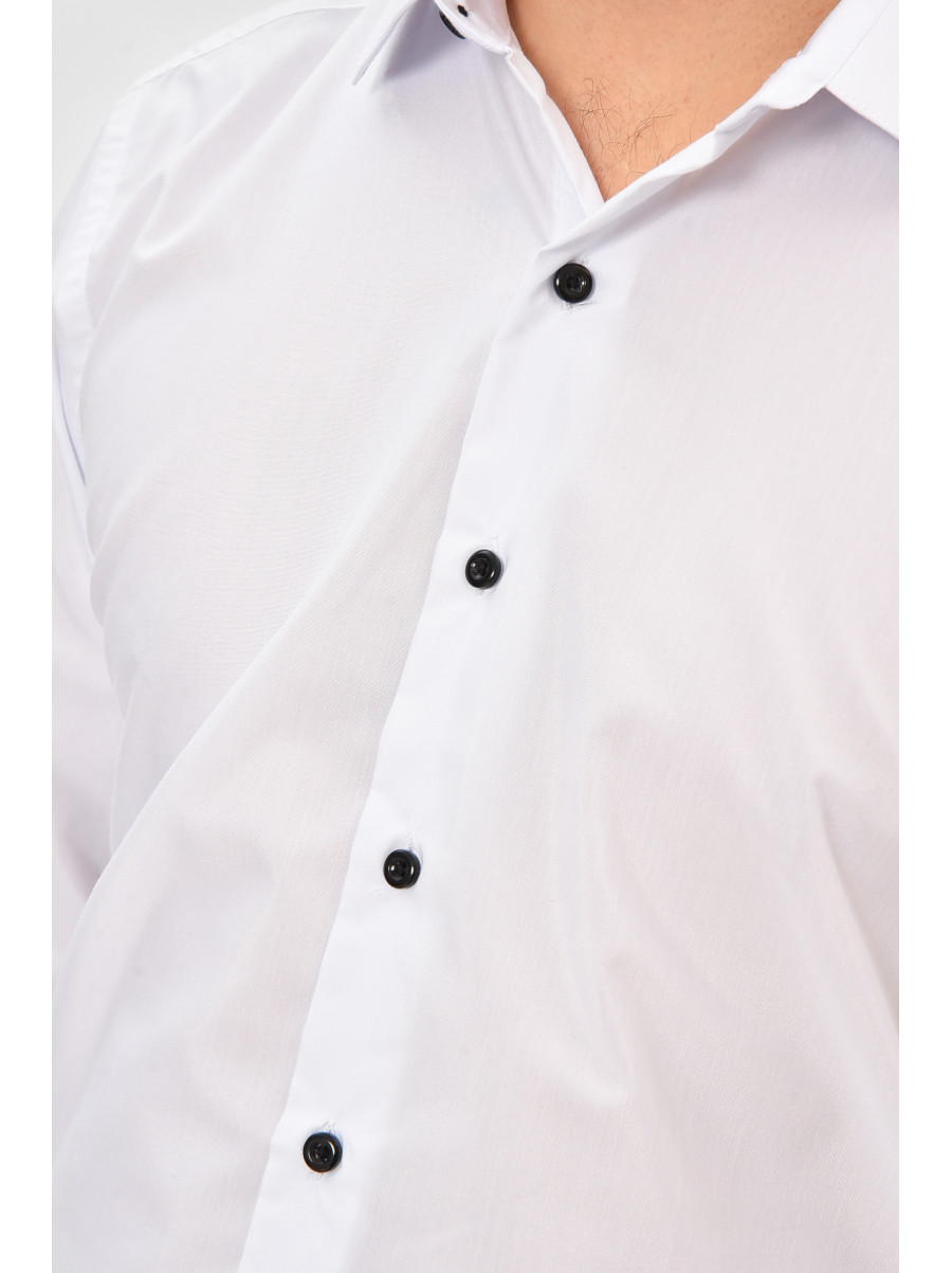 Сорочка чоловіча однотонна білого кольору 2830 208283C