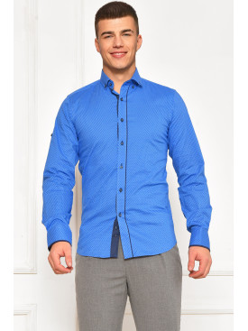 Сорочка чоловіча синього кольору з принтом 2374 208286C Сорочка чоловіча синього кольору з принтом 2374 208286C