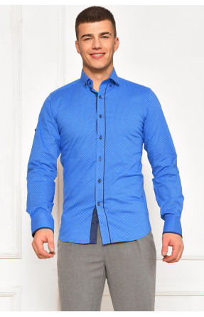 Сорочка чоловіча синього кольору з принтом 2374 208286C Сорочка чоловіча синього кольору з принтом 2374 208286C