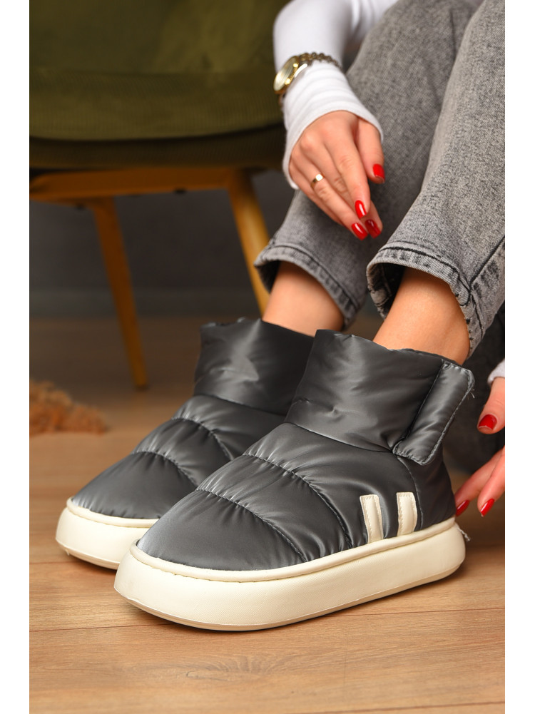 Уггі жіночі на хутрі темно-сірого кольору 001-2 208295C