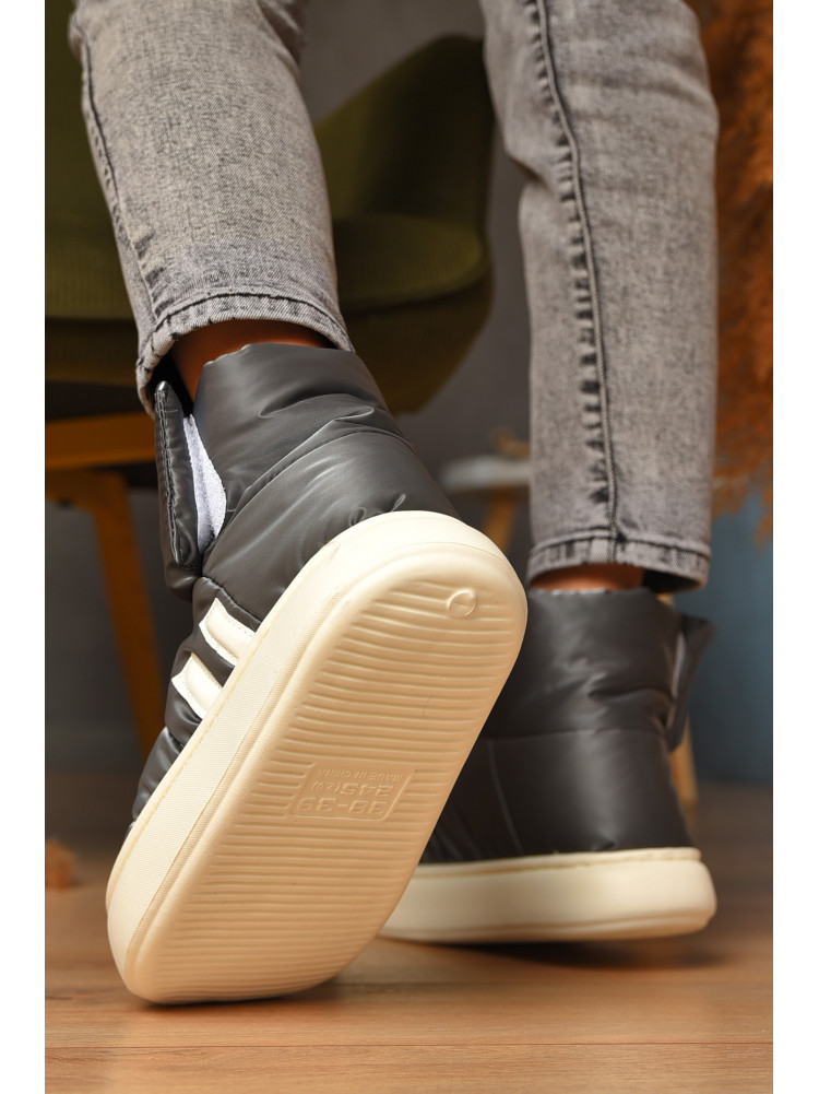 Уггі жіночі на хутрі темно-сірого кольору 001-2 208295C