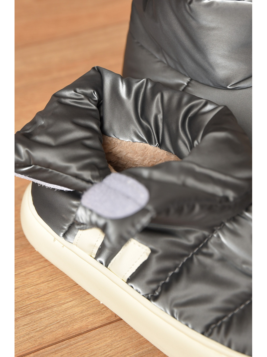 Уггі жіночі на хутрі темно-сірого кольору 001-2 208295C