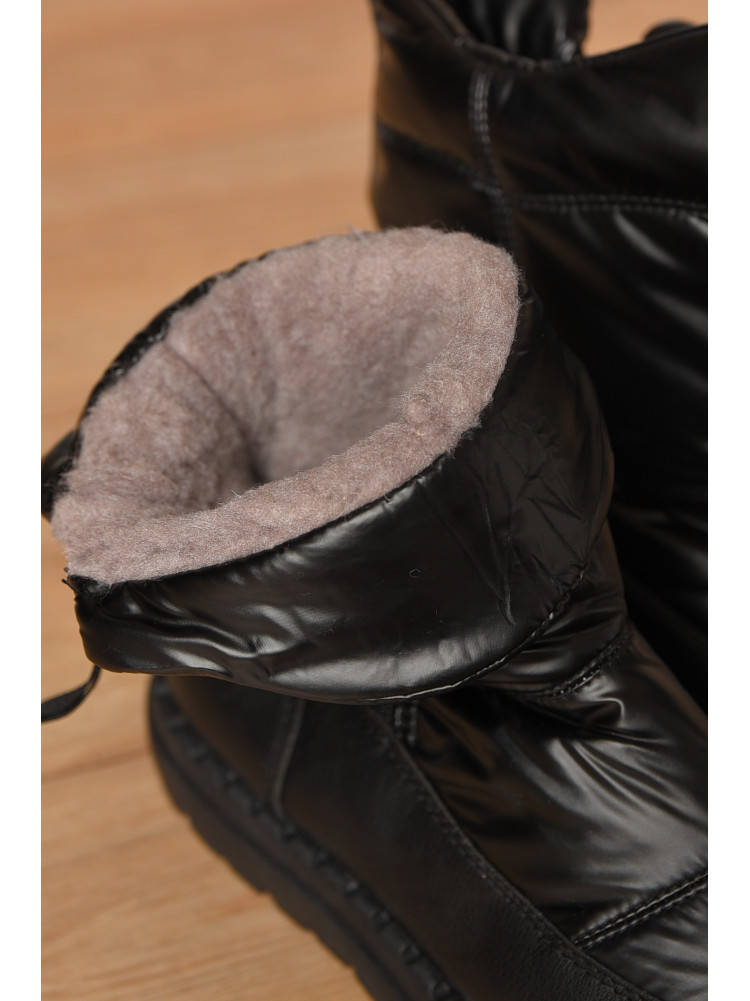 Дутики жіночі на хутрі чорного кольору N8-1 208296C