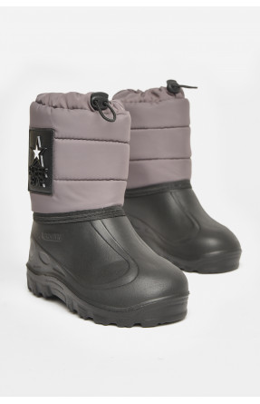 Дутики дитячі на штучному хутрі чорного кольору ДДТ-01 208305C