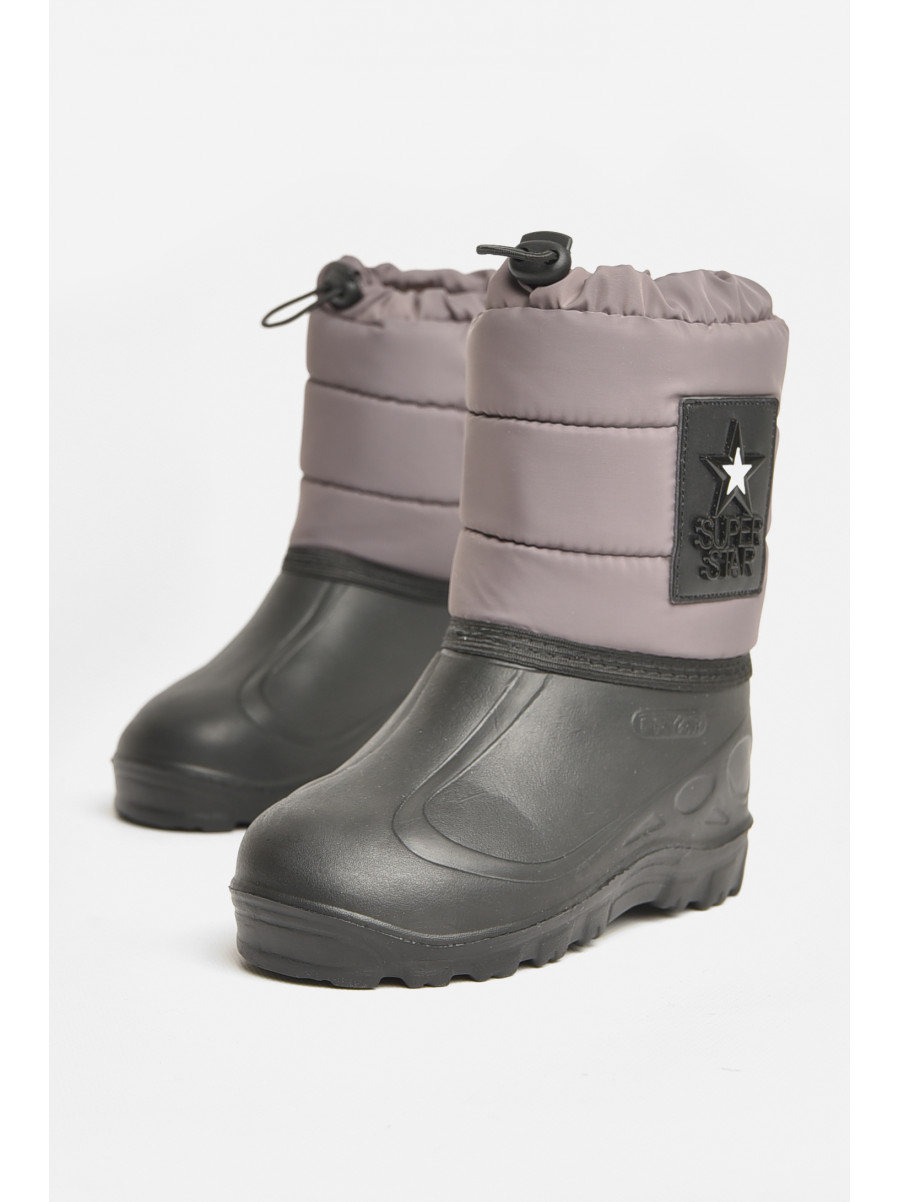 Дутики дитячі на штучному хутрі чорного кольору ДДТ-01 208305C