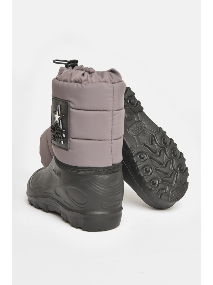 Дутики дитячі на штучному хутрі чорного кольору ДДТ-01 208305C