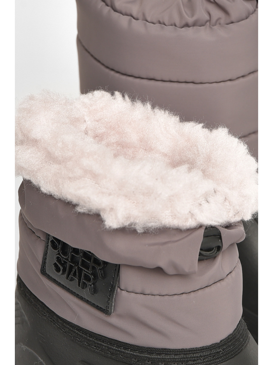 Дутики дитячі на штучному хутрі чорного кольору ДДТ-01 208305C