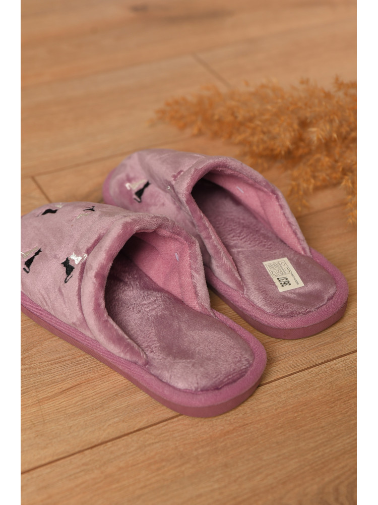 Капці домашні жіночі бузкового кольору Н-60 208306C
