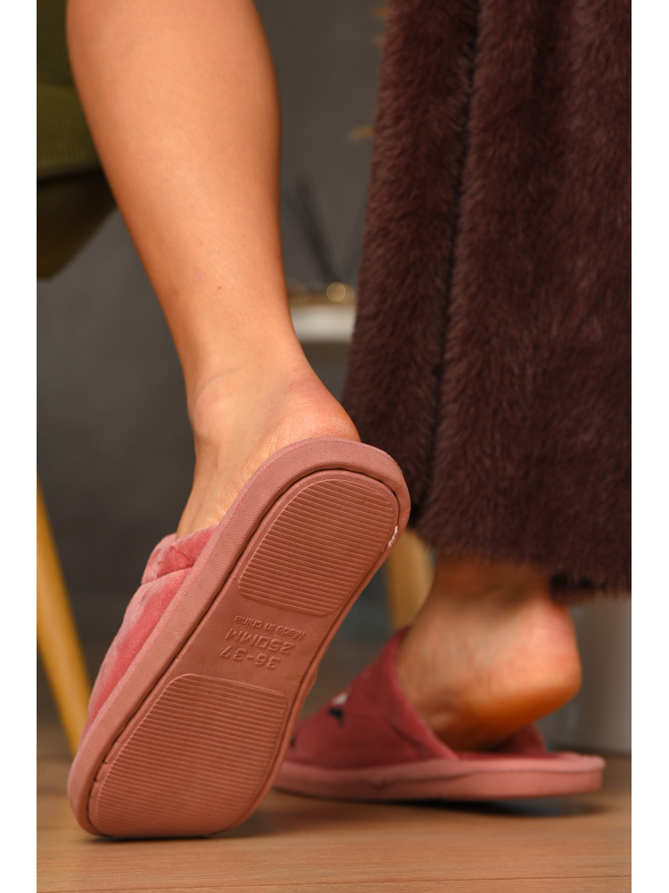 Капці домашні жіночі рожевого кольору Н-60 208307C
