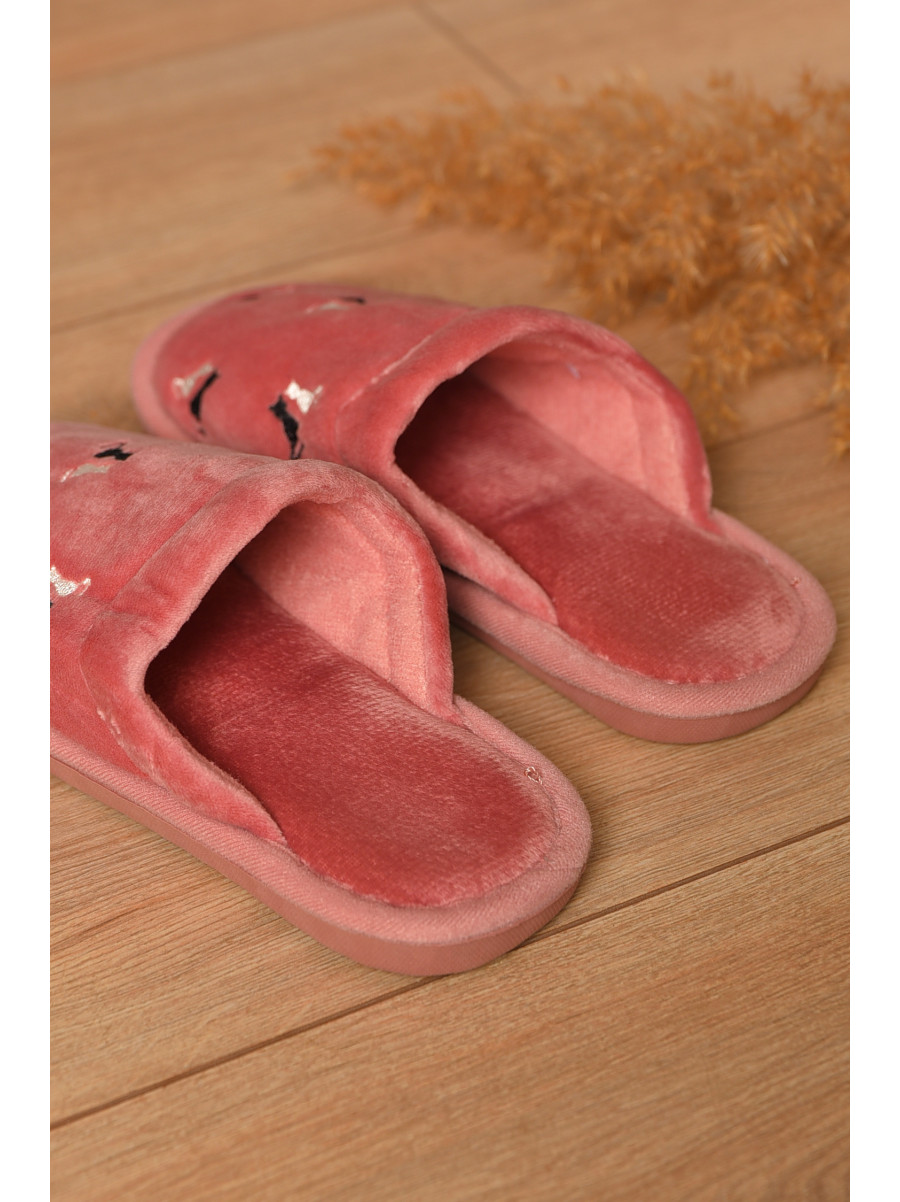 Капці домашні жіночі рожевого кольору Н-60 208307C