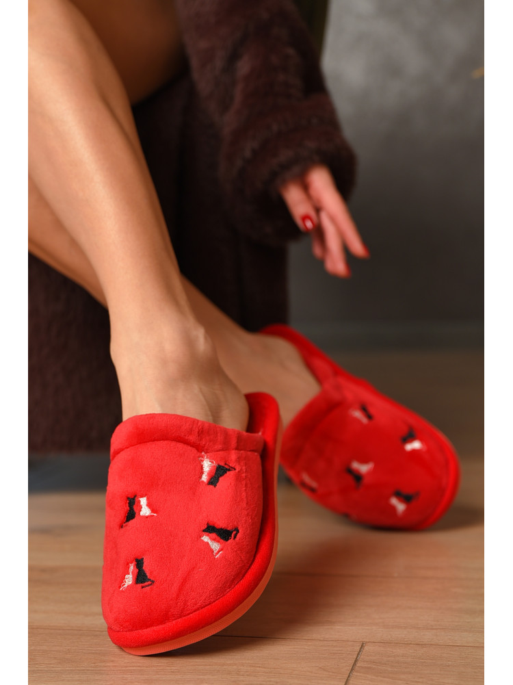 Капці домашні жіночі червоного кольору Н-60 208309C