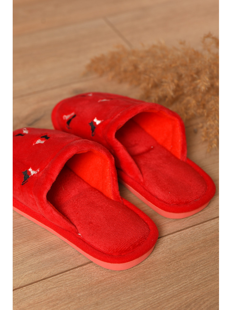 Капці домашні жіночі червоного кольору Н-60 208309C