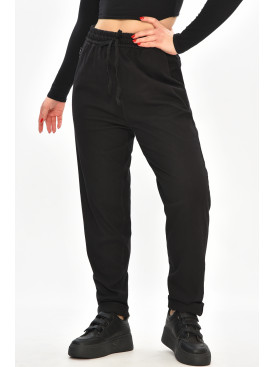 Джинси жіночі батальні утеплені чорного кольору 582-4 208320C