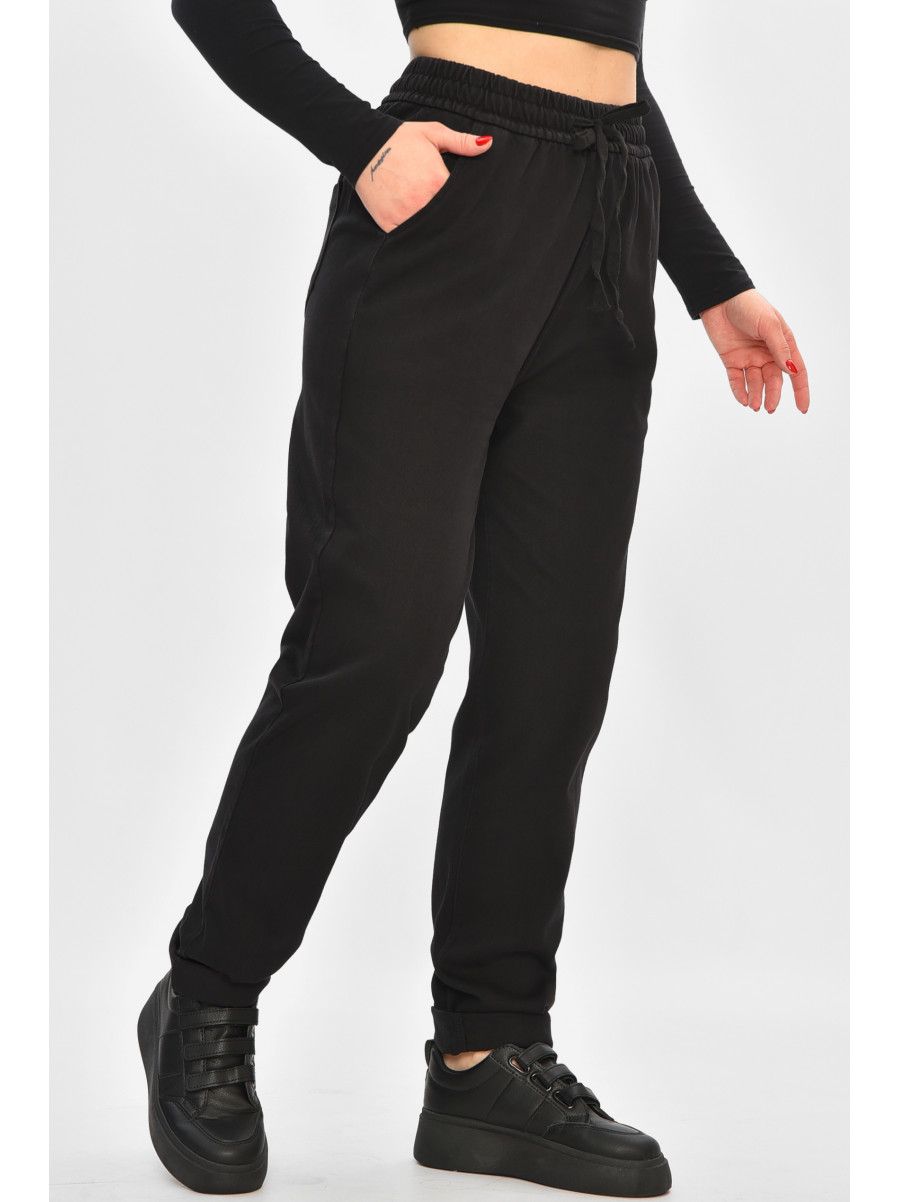 Джинсы женские батальные утепленные черного цвета 582-4 208320C