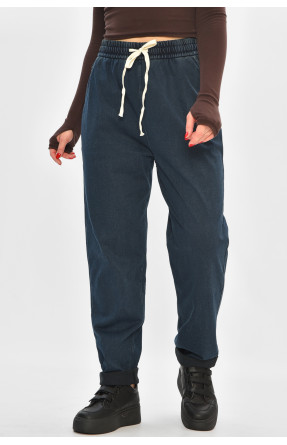 Джинсы женские батальные утепленные темно-синего цвета 582-4 208322C Джинсы женские батальные утепленные темно-синего цвета 582-4 208322C