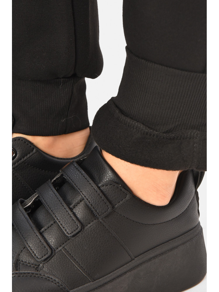 Спортивные штаны женские на флисе черного цвета 9995 208324C