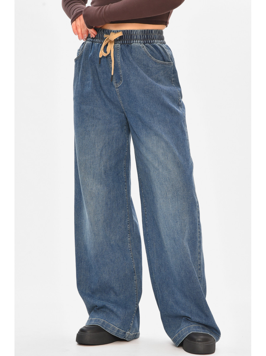 Джинсы женские однотонные синего цвета 541-2 208326C