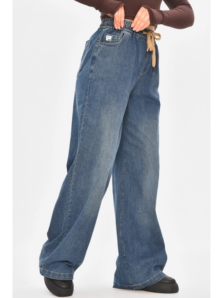 Джинсы женские однотонные синего цвета 541-2 208326C