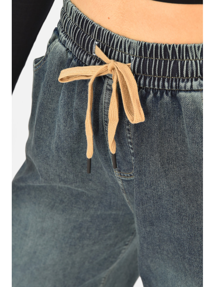 Джинси жіночі однотонні темно-синього кольору 541-2 208327C